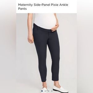 Old Navy Maternity Side-Panel Pixie Ankle Pants (Navy), S